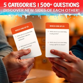 Quokka Couples Conversation Games for Date Night - Fun Couple Card Games with 500+ Questions - Perfect Icebreaker Games for Adults & Date Night Games for New or Married Couples I Premium Version