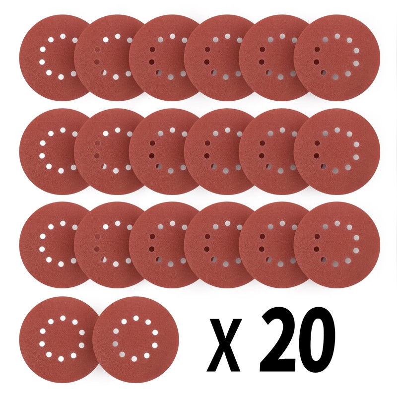 SenmaiTools 20 Pack 9 Inch 10 Hole 180 Grit Hook