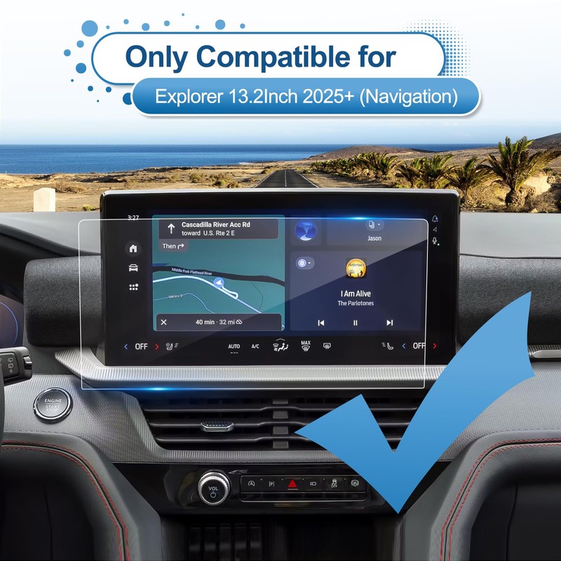 Coleya Updated 2025 Explorer Screen Protector for Ford Explorer (Active/ST-Line/ST/Platinum)