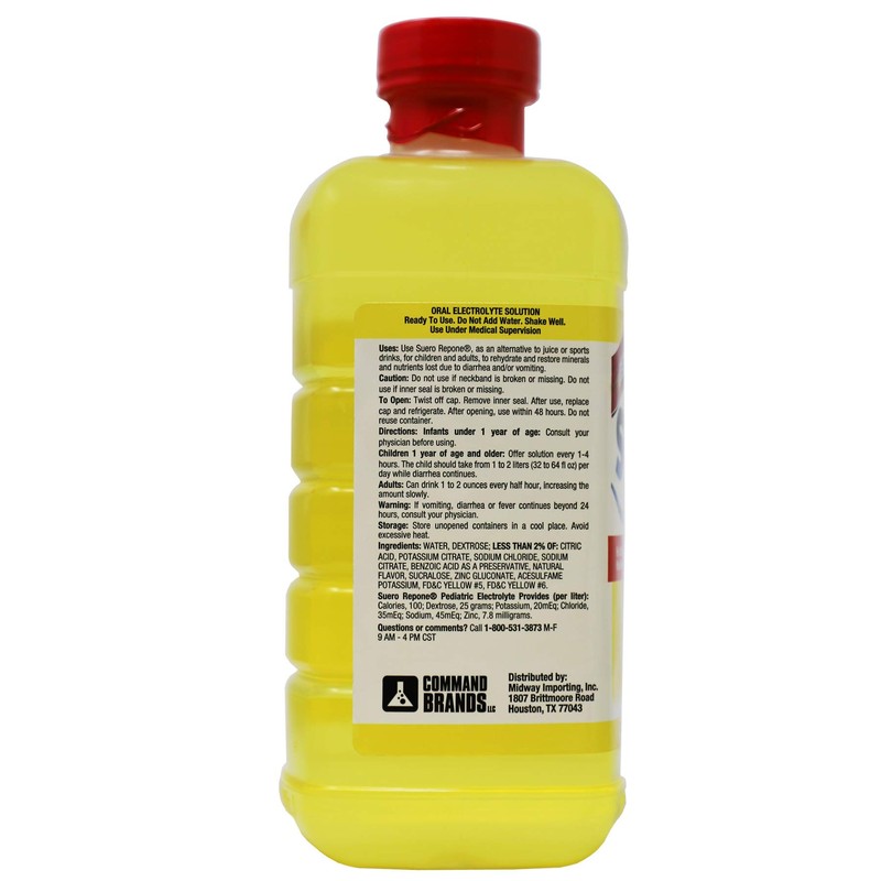 REPONE SUERO Electrolyte Solution with Zinc, Rehydrates, Restores Minerals and