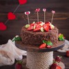 100 Counts Heart Toothpicks Valentine's Day Cocktail Picks, Bamboo Toothpicks