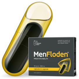 MenFloden – an Innovation for a Healthy Prostate. Powerful Liquid Formula with Triple Action. Cucurbita Pepo, Serenoa repens, Flowens®. 1 Capsule/Day. Laboratory Tested (20 Servings)
