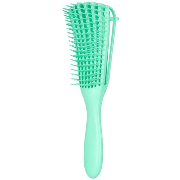 Emoly Detangling Brush for Natural Hair-Detangler for America 3a to 4c Kinky Wavy, Curly, Coily Hair, Detangle Easily with Wet/Dry (Green)
