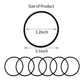 6Pcs 3.5" O.D. Replacement O-Ring for Reverse Osmosis Water Filter Housings, Black Rubber O-Ring，Black O-Ring Set