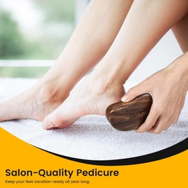 BEZOX Nano Glass Foot File Exfoliating Remover with Cover - Gentle Glass Pumice, Effective for Foot Exfoliation, Portable Pedi Egg Foot Care Tool