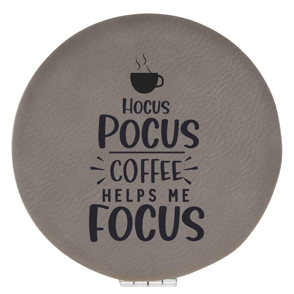 Enthoozies Hocus Pocus Coffee Helps Me Focus Gray Laser Engraved