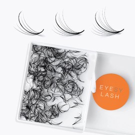 Eyesy Lash 500 Wispy Promade Fans - 5D 0.07 Size 9mm Curl CC - Natural Wispy Lashes Loose Premade Lash Fans for Eyelash Extensions Handmade Pre Made Eyelashes for Spiky, Volume, Natural Look