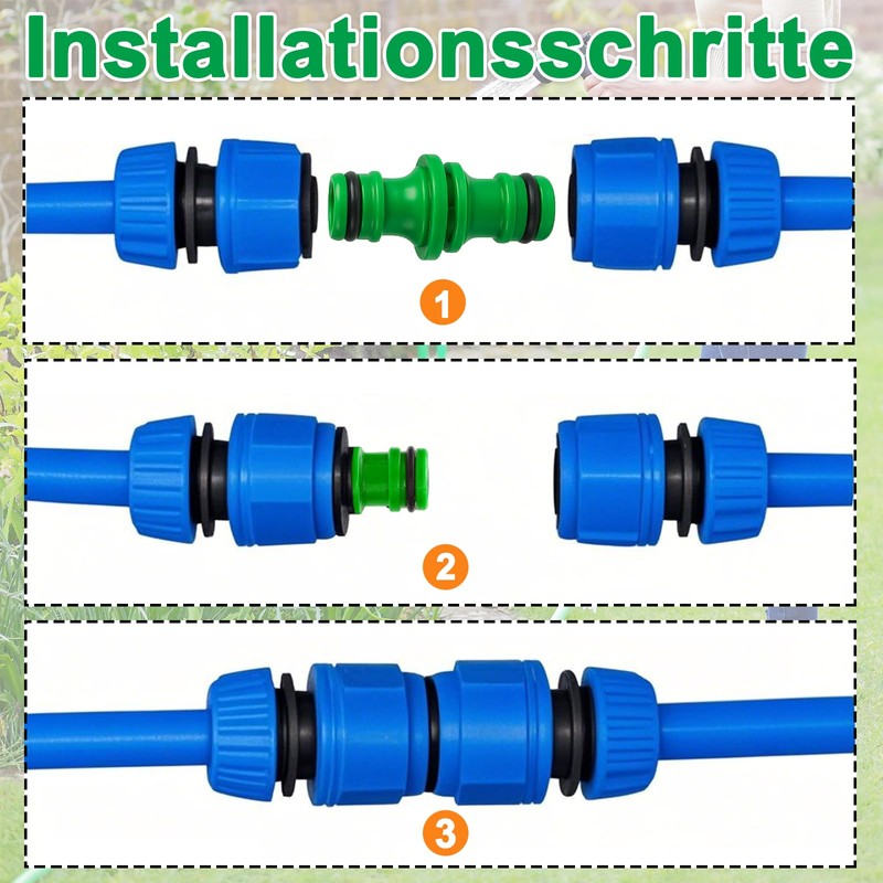 MOAZIFI Pack of 12 Hose Connectors, 1/2 Inch, Hose Coupling
