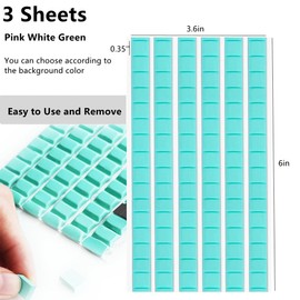 Poster Sticky, 306pcs Tack Putty Multipurpose Mounting Putty Tacky Putty, Putty Poster Ticky Tack Wall Putty for Hanging Things Pictures Reusable Removable 3sheets (Blue+White+Pink)