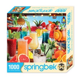 Springbok Summer Sips 1000 Piece Jigsaw Puzzle for Adults - Have Fun with This Tropical Image That's Sure to Tempt Your tastebuds