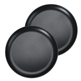 Herogo Pizza Tray, Diameter 26 cm, Round Stainless Steel Pizza Mould with Non-Stick Coating, Black Baking Tray, Oven Tray for Baking, Healthy and Durable, Even Heat and Easy to Clean