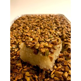 Pistachio Basbousa/Hareesa/Nammoura Semolina Cake