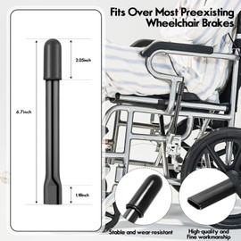 1 Pair Wheelchair Brake Extenders,Wheelchair Handle Extenders,Heavy Duty Iron with Ergonomic Grip,Wheelchair Accessories Universal Fit for Enhanced Mobility & Door Clearance