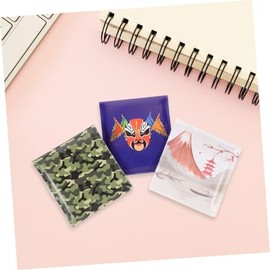 BESPORTBLE Bolsas Compactas para Cenizas de Cigarrillos, Portátiles Diseño de Camuflaje Verde, Rostro de Ópera y Rojo, 3 Piezas para Fumar al Aire Libre y Viajes