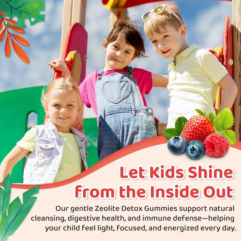 Zeolite Detox Gummies for Kids & Adults – With L-Glutamine,