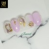 Pink Sea Handmade Nail Tips - Long Round / 핑크바다