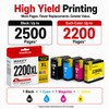 PGI-2200XL Ink Cartridge 4-Pack High Yield Replacement for Canon MAXIFY