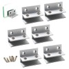 F Shape Glass Clamp Aluminium Alloy Glass Support Bracket Fit