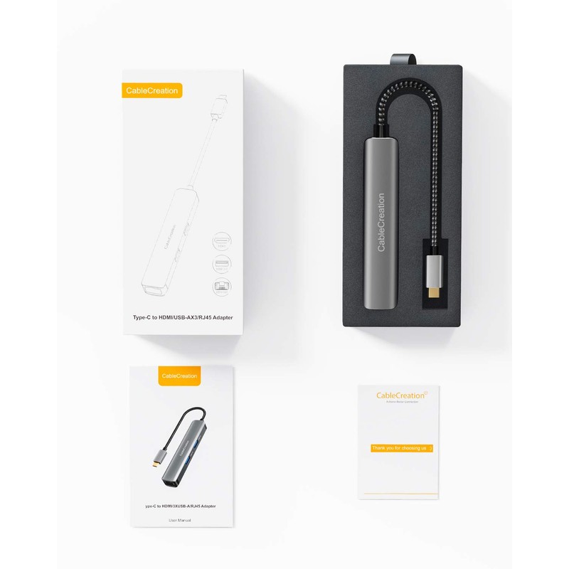 USB C Hub,CableCreation Adapter USB C Dongle for MacBook Pro,5