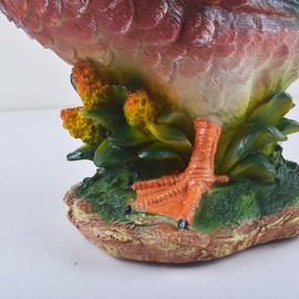 YOUUGIOR Hand Painted Enamel Mallard Duck Outdoor Sculpture Small Duckling Figurine for Outdoor Patio, Backyard and Home Kitchen Decoration