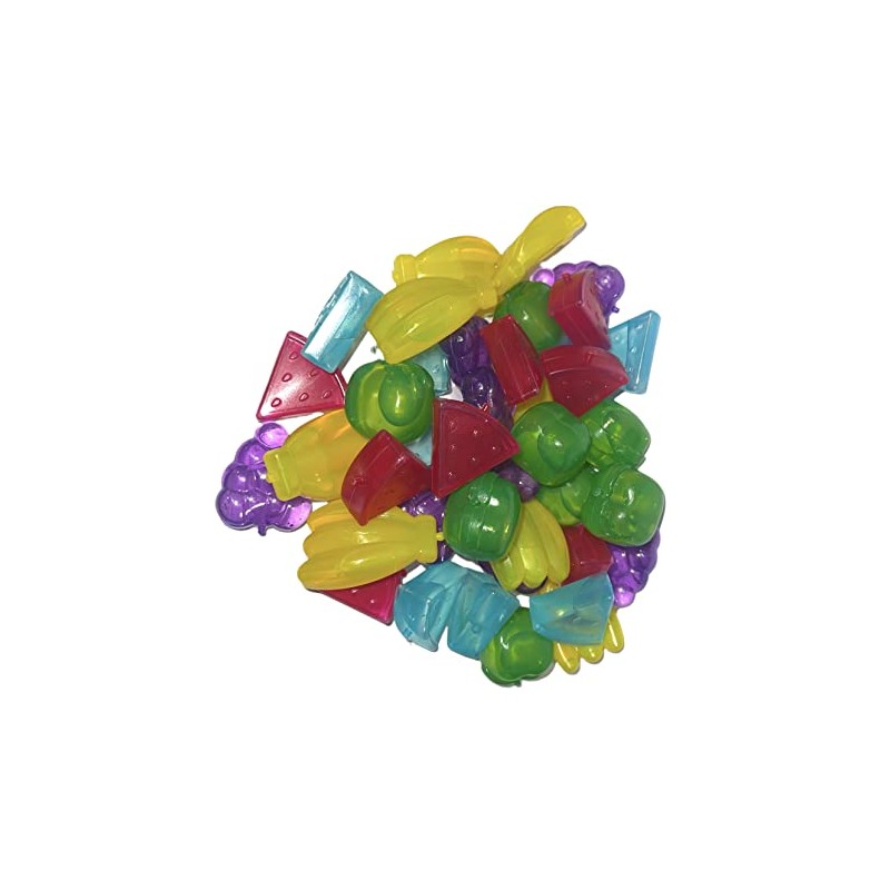 eMKay® Plastic Reusable Washable Assorted Fruit Shaped ICE Cubes (Pack