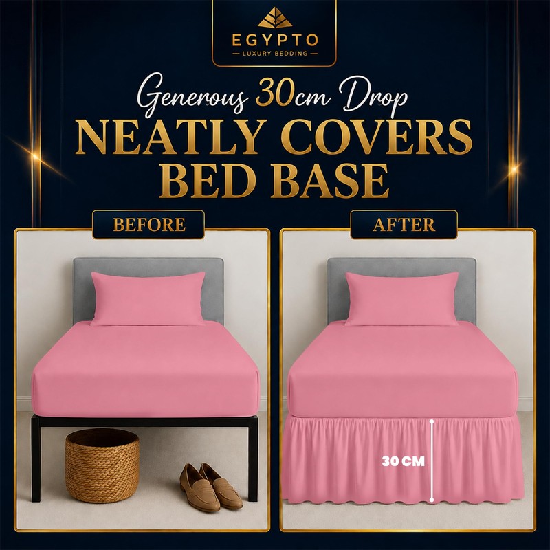 Egypto Plain Dyed Deep 𝐅𝐢𝐭𝐭𝐞𝐝 𝐕𝐚𝐥𝐚𝐧𝐜𝐞 Sheet Single – Easy