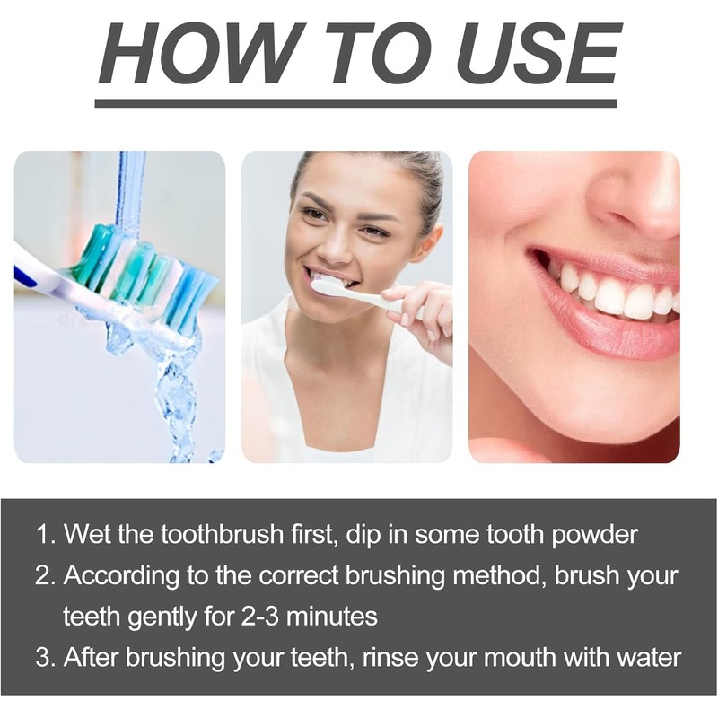 Blanqueamiento Con Carbón Activado, Polvo Blanqueador de Dientes Dientes Booster