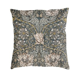 Haruha William Morris Pimpernel 13 Decorative Throw Pillow Covers Soft Velvet Pillowcases Home Decor Living Room Cushion Case for Bed Couch Car 18x18 Inch (10369)