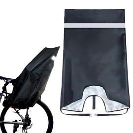 HoaaiGo 1 Piece Rain Cover Child Seat Bicycle Child Seat Bicycle Seat Rain Cover Bicycle Child Seat Universal Waterproof Cover for Children Bicycle Rear (Black)