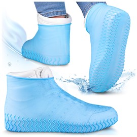 SULPO Waterproof Shoe Covers - Rain Cover Shoes - Rain Covers Shoes - Rain Covers Shoes - Overshoes Waterproof - Reusable Shoe Covers - Rain Cover Bicycle, blue