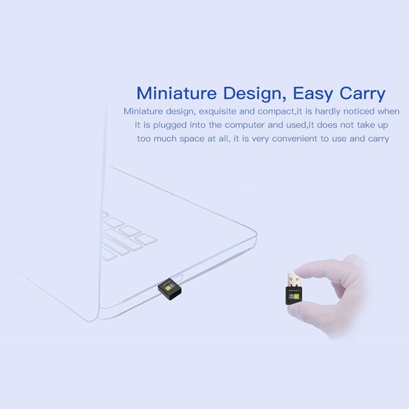 USB WiFi Adapter for PC 600Mbps 2.4G 5G Dual Band