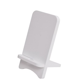 3D MAGIC Solid Wood Phone Stand, Desktop Wooden Phone Stand, Simple Phone Holder, Compatible with All Phones (White Paint)