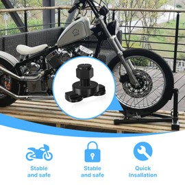 vandrabase 10 Pack L-Track Double Lug Threaded Stud Nut Fitting Tie Down,4500LBS Max Load,Black Heavy Duty Steel, L Track Hook and Accessories for Trailer or Truck Bed Cargo Control – 1.14" Height