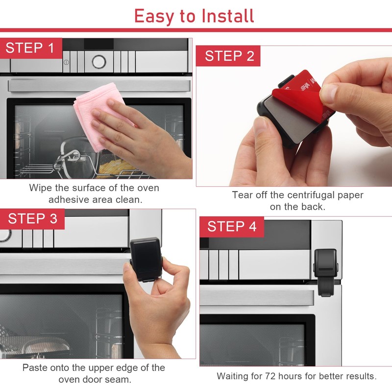Luxiv Childproof Oven Door Lock 1 Pack Updated Oven Front