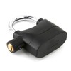 Black Anti Theft Security Padlock Waterproof Siren Alarm Lock for