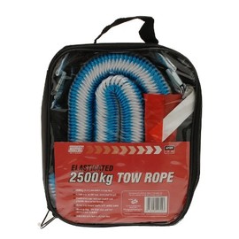 Maypole Heavy Duty 4m Elasticated Tow Rope 2500kgs with Forged Hooks, 'On Tow' Sign, 2.5 tonnes for Cars, 4x4's, Vans