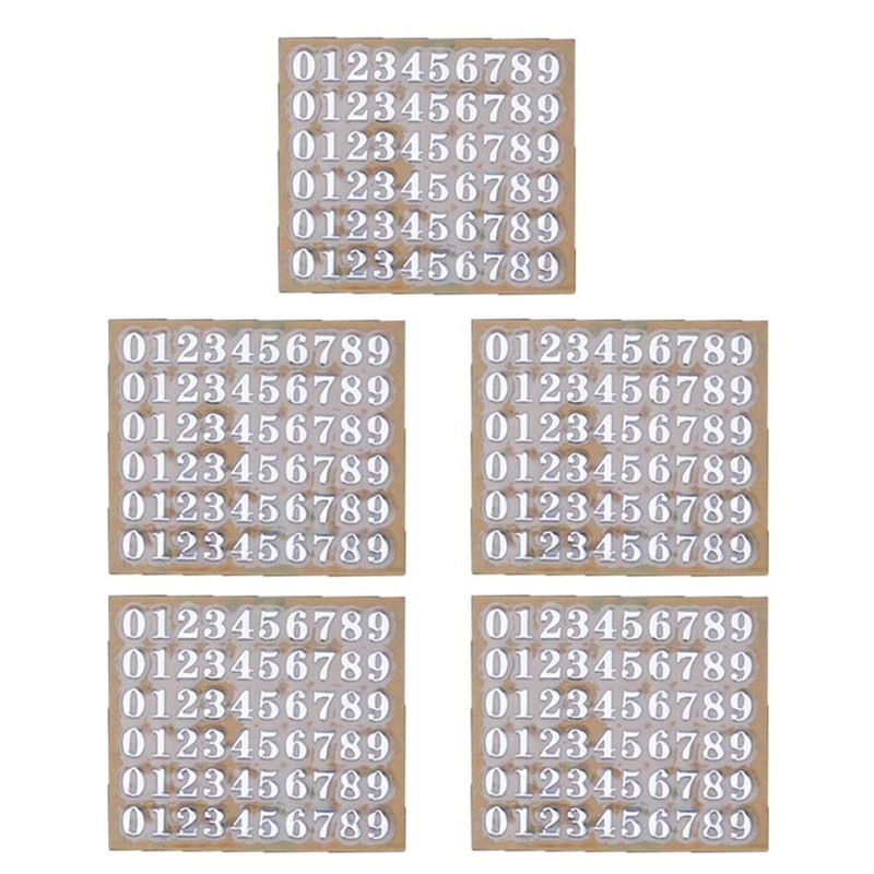 PHILSP sticker 5 Pieces 3mm Alphabet Letters Numbers Chunky Glitter