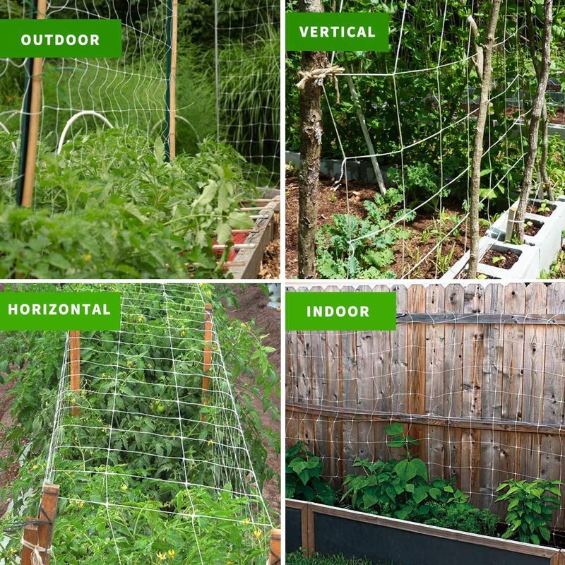 Tcamp Heavy-Duty Polyester Plant Trellis Netting 5 x 15ft (1