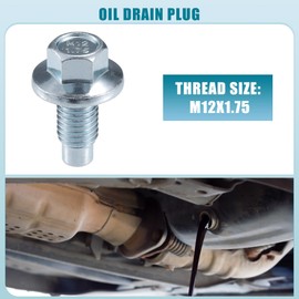 A ABSOPRO Car Oil Drain Plug for Jaguar XF 2013 2014 2015 2017 No.AJ813123 Metal Silver Tone