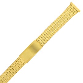 Tech Swiss TSMET297 Watch Band Ladies Link Metal Gold-Tone