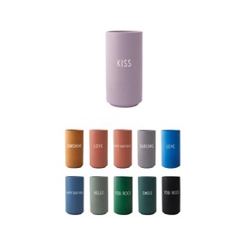 Design Letters Favourite Vase, Kiss, Valentine's Day Decoration, Valentine's Day Gifts for Her, Women, Men, Decorative Vase with Various Functions in Fashionable Colours, H: 11 cm x D: 5.5 cm