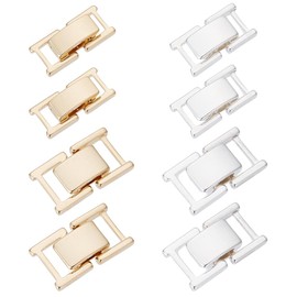SUNNYCLUE 1 Box 16pcs Gold Plated Silver Plated Watch Clasp Extender Watch Jewellery Clasp Brass Foldable Folding Over Watches Band Extension Closures Jewellery Clasps For Jewellery Makings
