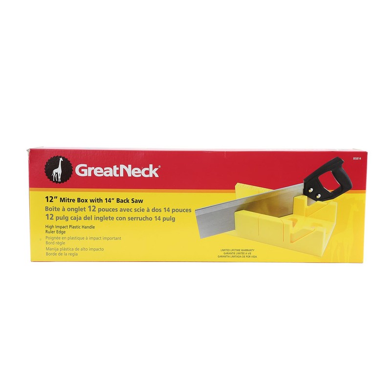 GreatNeck BSB14 Mitre Box and Saw Set, 12 Inch Mitre