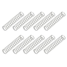 PATIKIL Compression Spring, 0.4mm Wire Dia x 4mm OD x 20mm L, 10 Pcs 304 Stainless Steel Mechanical Extension Small Springs Pen Springs Assortment Kit for Shop and Home Repairs