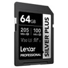 Lexar Professional Silver Plus 64GB SDXC UHS-I Memory Card, U3,