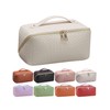 Large Capacity Travel Cosmetic Bag for Women,Portable Makeup Bag,Open Flat