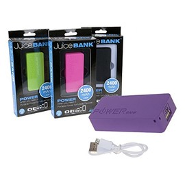 PMS JUICE BANK PHONE CHARGER 1xAMP 2400MAH IN PTD WINDOW BOX