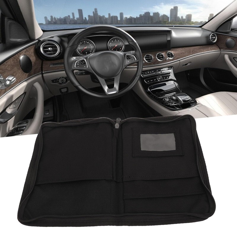 Car Document Holder, Multifunctional Car Glove Box Organizer with Universal