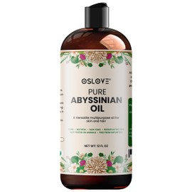 Oslove Organics 100% Pure Abyssinian oil 12 oz Use for Hair and Skin | Smooth Shiny Hair | Softens and Moisturizes Skin