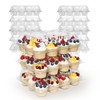 WIKDAY 12 Count x 20 Sets Plastic Cupcake Containers, Durable